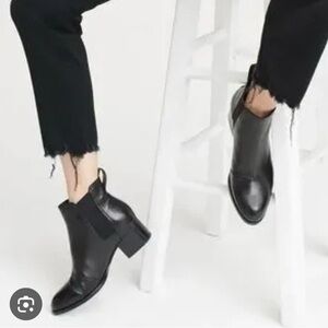 rag & bone Black Leather Ankle Boots